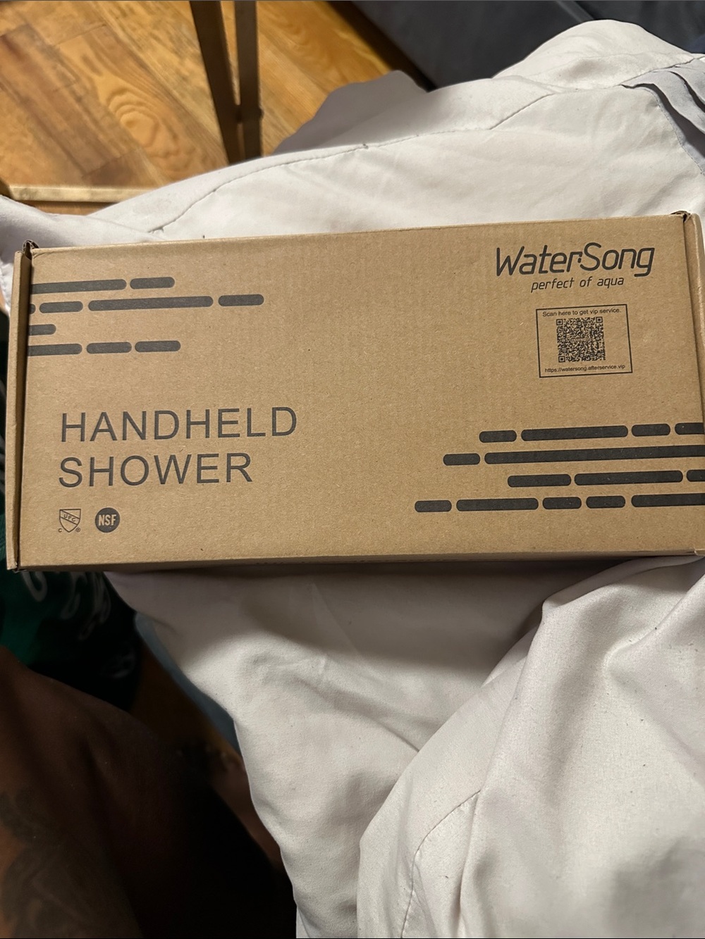 Umi Handheld Shower in Kraft Brown with Black Graphics